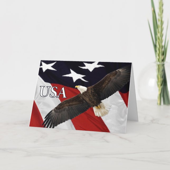 Tarjeta De Agradecimiento Gracias Por Su Águila De Servicio (Anverso)