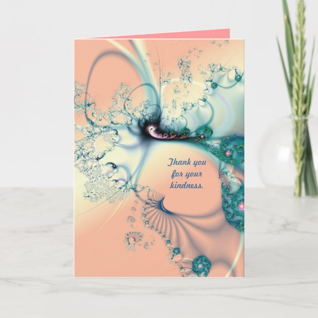 Tarjeta De Agradecimiento Gracias por su amabilidad (Anverso)