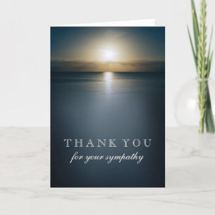Tarjeta De Agradecimiento Gracias por su condolencia el Sun sobre el