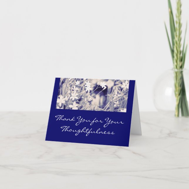 Tarjeta De Agradecimiento Gracias por su ~ de la consideración le agradecen (Anverso)