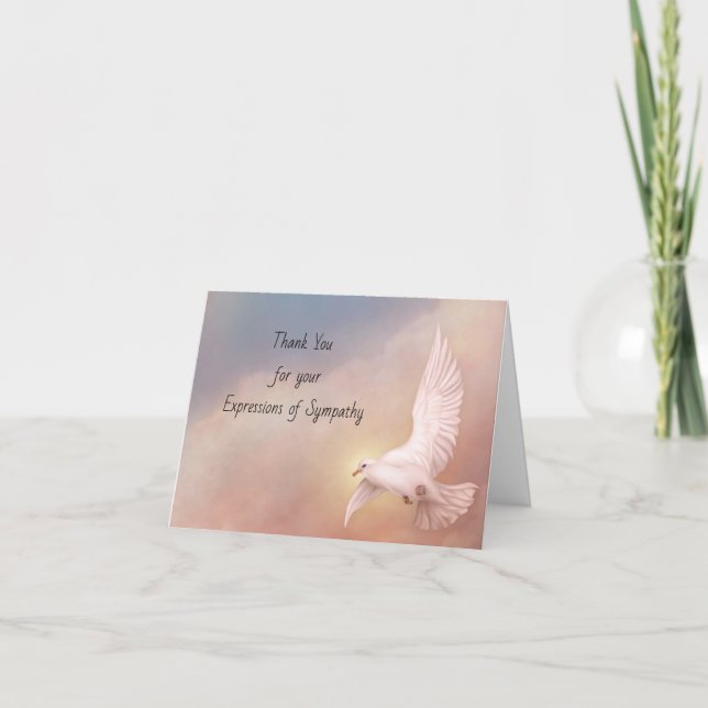 Tarjeta De Agradecimiento Gracias por su expresión de la condolencia (Anverso)