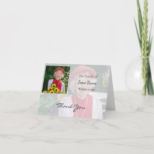 Tarjeta De Agradecimiento Gracias por su expresión de solidaridad (Anverso)