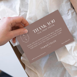 Tarjeta De Agradecimiento Gracias por su Monograma de Personalizado mínimo d