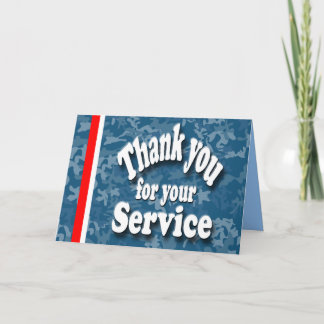 Tarjeta De Agradecimiento Gracias por su servicio