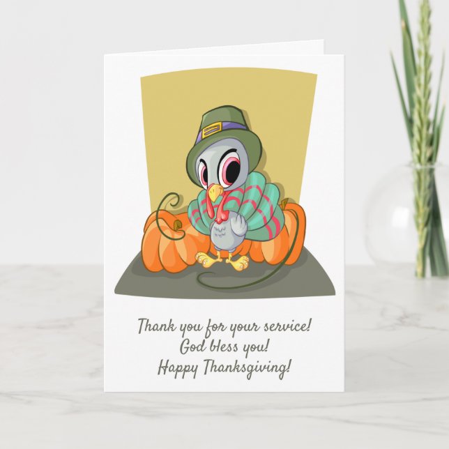 Tarjeta De Agradecimiento Gracias por su servicio (Anverso)