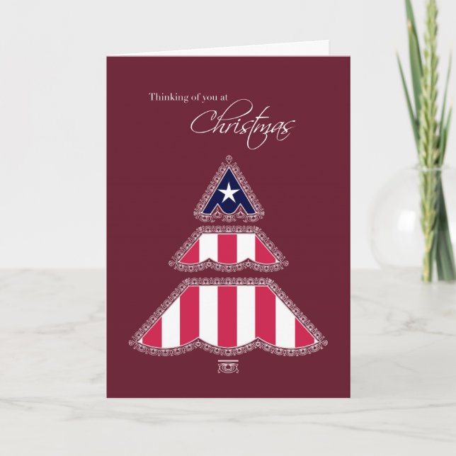 Tarjeta De Agradecimiento Gracias por su servicio a los Navidades, Patriotic (Anverso)