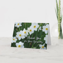 Tarjeta De Agradecimiento Gracias por su simpatía, Flores de Narciso
