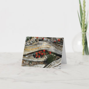 Tarjeta De Agradecimiento Gracias por su simpatía por las flores rojas y la