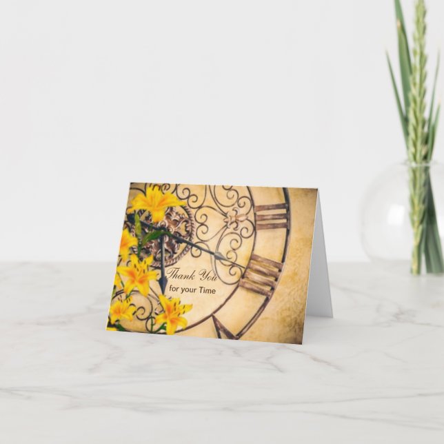Tarjeta De Agradecimiento Gracias por su tiempo (Anverso)
