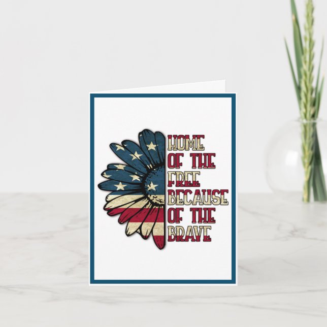 Tarjeta De Agradecimiento Gracias por su Veterano de Servicio (Anverso)