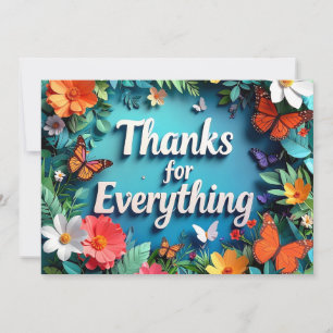 Tarjeta De Agradecimiento Gracias por Todo