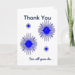 Tarjeta De Agradecimiento Gracias por todo lo que haces flores añades tu men
