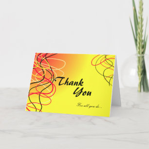 Tarjeta De Agradecimiento Gracias por todos lo que usted hace grito