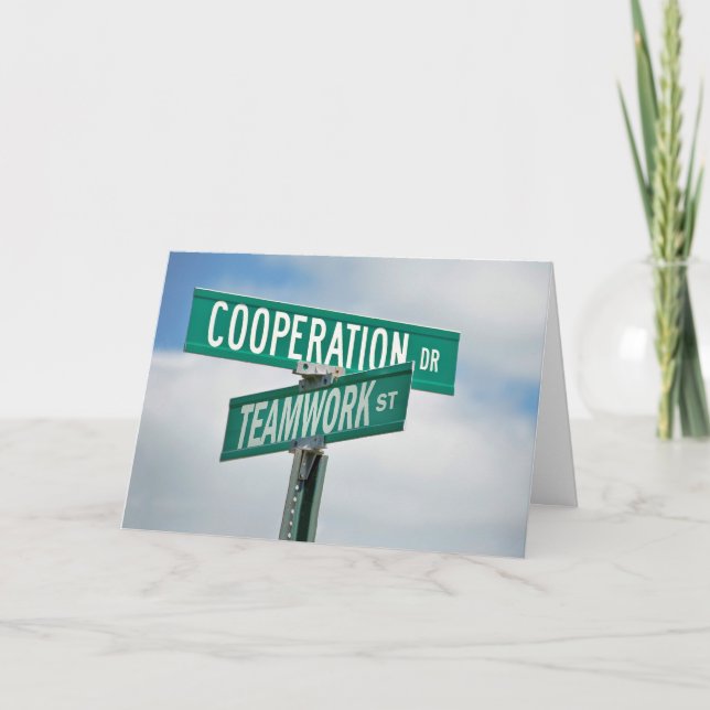 Tarjeta De Agradecimiento Gracias por trabajar (Anverso)