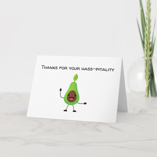 Tarjeta De Agradecimiento Gracias por tu haas-pitality (Anverso)