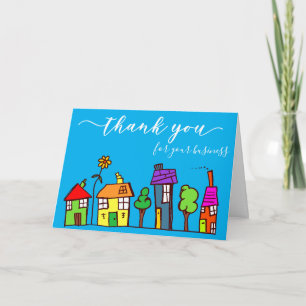 Tarjeta De Agradecimiento Gracias por tu Inmobiliaria de Business Realtor