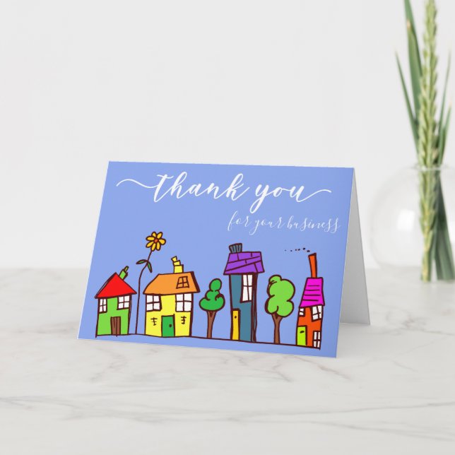 Tarjeta De Agradecimiento Gracias por tu Inmobiliaria de Business Realtor (Anverso)