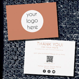 Tarjeta De Agradecimiento Gracias Por Tu Pedido De Terracota Comercial