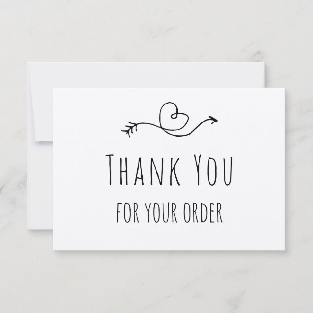 Tarjeta De Agradecimiento Gracias por tu pedido en Kraft Paper (Anverso)
