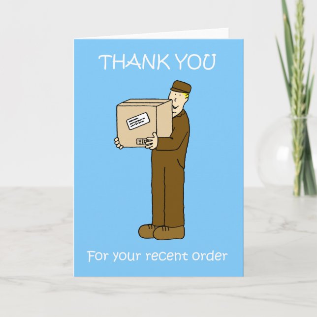 Tarjeta De Agradecimiento Gracias por tu pedido reciente. (Anverso)