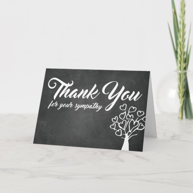 Tarjeta De Agradecimiento Gracias por tu simpatía | Árbol de cartón (Anverso)