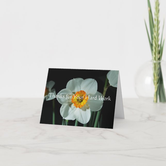 Tarjeta De Agradecimiento Gracias por tu trabajo duro (Anverso)