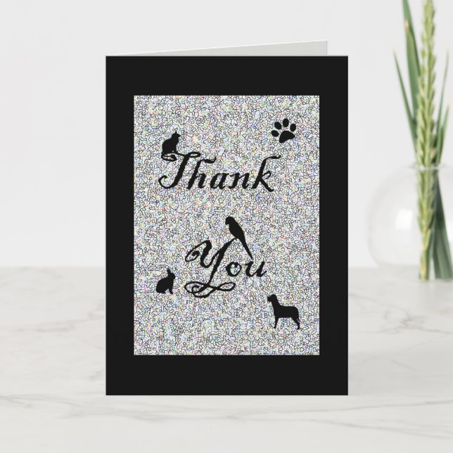 Tarjeta De Agradecimiento Gracias por tu Veterinaria de Negocios (Anverso)