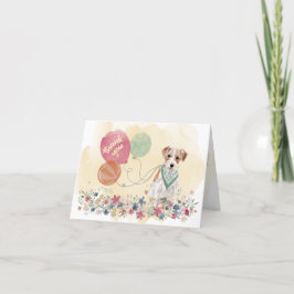 Tarjeta De Agradecimiento Gracias por tus globos y Jack Russell Terrier
