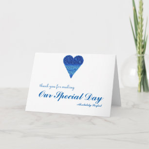 Tarjeta De Agradecimiento Gracias por un día especial con Bubbles Heart
