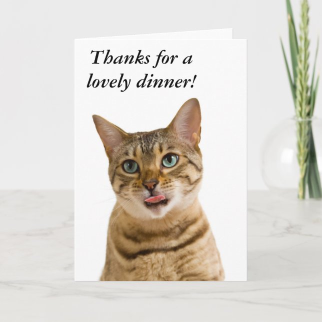 Tarjeta De Agradecimiento Gracias por una comida preciosa (Anverso)