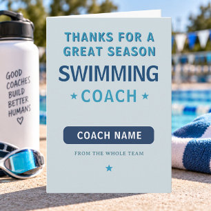 Tarjeta De Agradecimiento Gracias por una Gran Temporada Entrenador de Natac