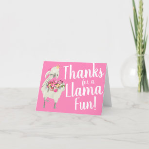 Tarjeta De Agradecimiento Gracias por una Llama Diversión