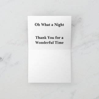 Tarjeta De Agradecimiento Gracias por una noche maravillosa