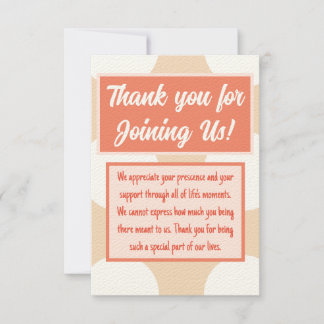 Tarjeta De Agradecimiento ¡Gracias por unirse a nosotros!