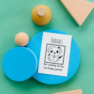 Tarjeta De Agradecimiento Gracias Por Venir A Mi Cachorro De Cumpleaños.