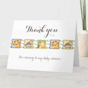Tarjeta De Agradecimiento Gracias por venir a mi ducha de bebé