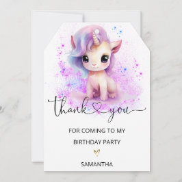 Tarjeta De Agradecimiento Gracias por venir a mi fiesta de cumpleaños