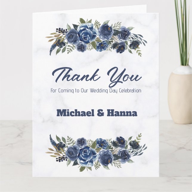 Tarjeta De Agradecimiento Gracias por venir a nuestra boda (Anverso)