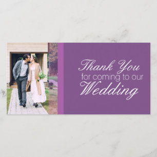 Tarjeta De Agradecimiento Gracias por venir a nuestra boda personalizada
