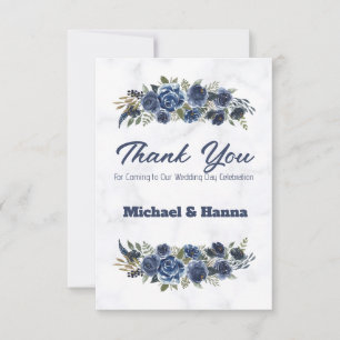 Tarjeta De Agradecimiento Gracias por venir a nuestro día de boda