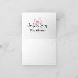 Tarjeta De Agradecimiento gracias por venir agregar nombre mensaje de texto 