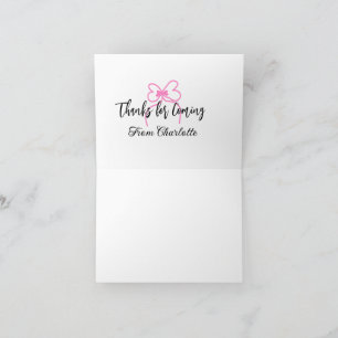 Tarjeta De Agradecimiento gracias por venir agregar nombre mensaje de texto 