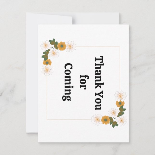 Tarjeta De Agradecimiento gracias por venir después de la maleza fiesta (Anverso)