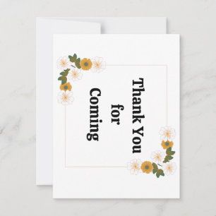 Tarjeta De Agradecimiento gracias por venir después de la maleza fiesta