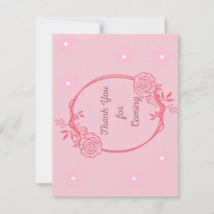 Tarjeta De Agradecimiento gracias por venir tras fiesta