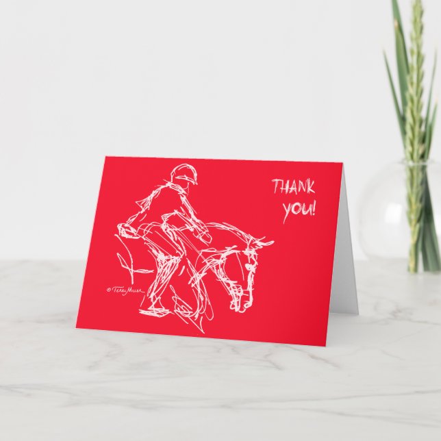Tarjeta De Agradecimiento ¡Gracias potro! Carde el rojo (Anverso)