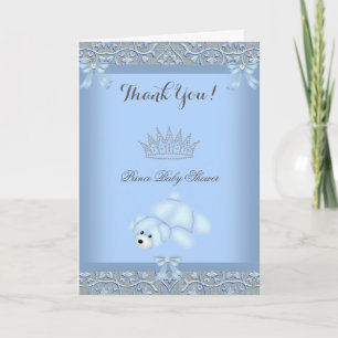 Tarjeta De Agradecimiento Gracias Principito Baby Shower Niño Azul 2