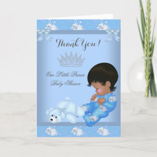 Tarjeta De Agradecimiento Gracias Principito Baby Shower Niño Azul AM