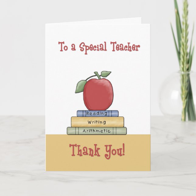 Tarjeta De Agradecimiento Gracias Profesor (Anverso)