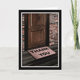 Tarjeta De Agradecimiento gracias puerta mat